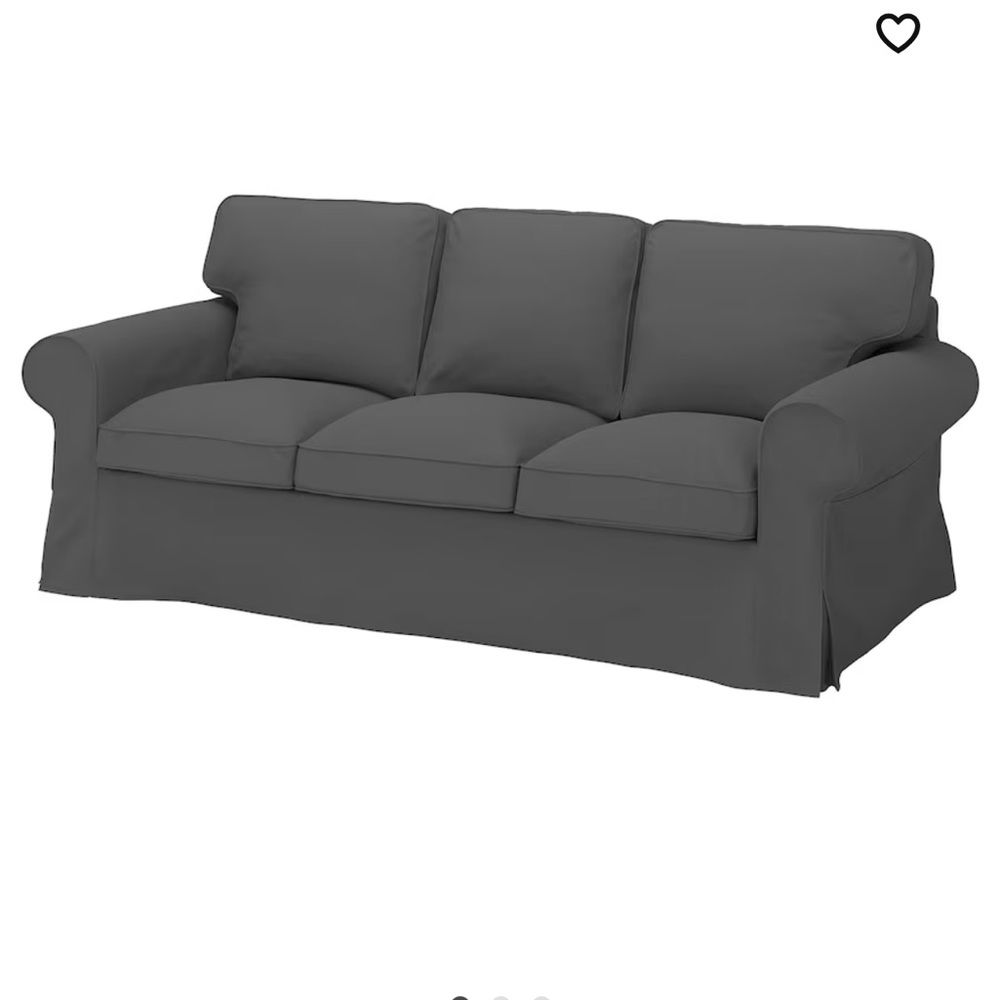 IKEA Ektorp Black Slipcover for 3-Seat sofa (slipcover only)